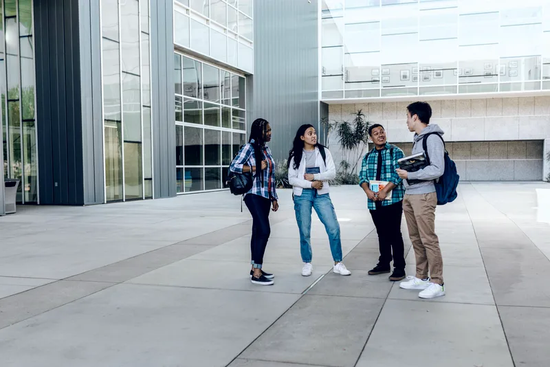 College students on a university campus